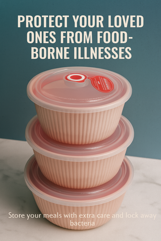 3-Piece Fresh-Keeping Bowl Set with Sealed Air Valve – Microwave Safe, -20°C to 120°C