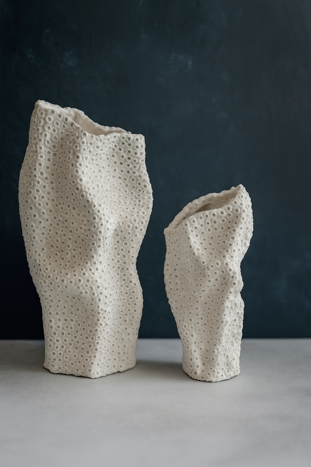 Textured Sculptural Pottery Vase – Available in 16" and 12"