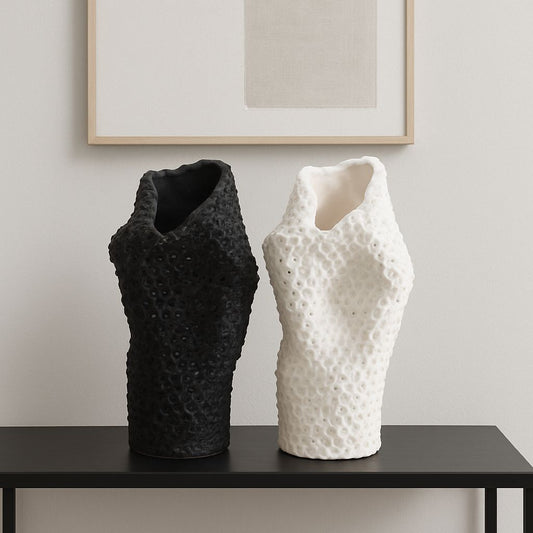 Textured Sculptural Pottery Vase – Available in 16" and 12"