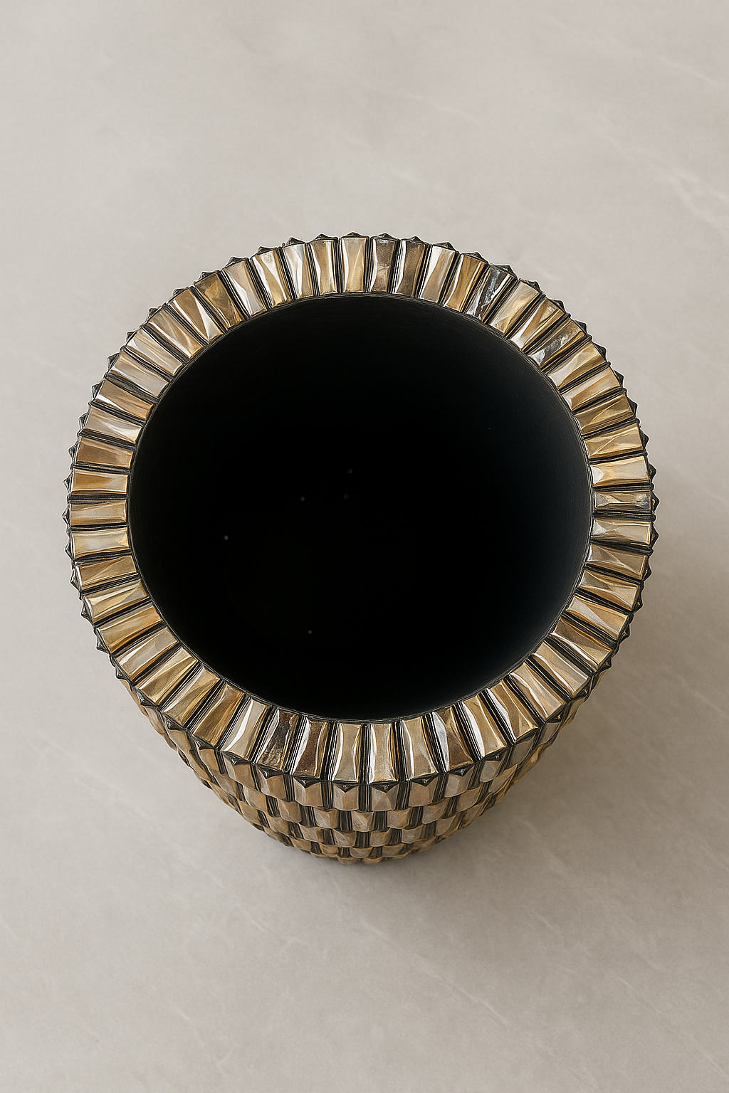 Tall Pottery Clay Vase with Handcrafted Resin Art – Natural Textured Finish