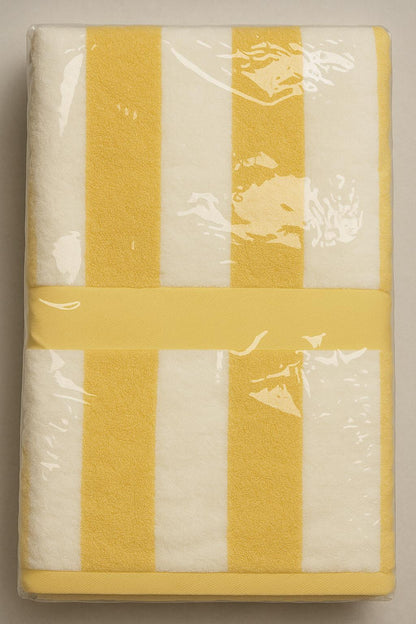 Luxury Spa-Inspired two-colour Striped Bath Towel Set – Soft, Absorbent &amp; Stylish